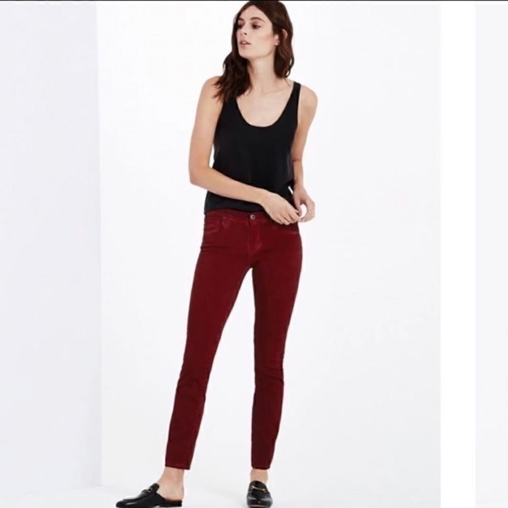 AG Rust Red Stilt Cigarette Leg Jeans Women 24
